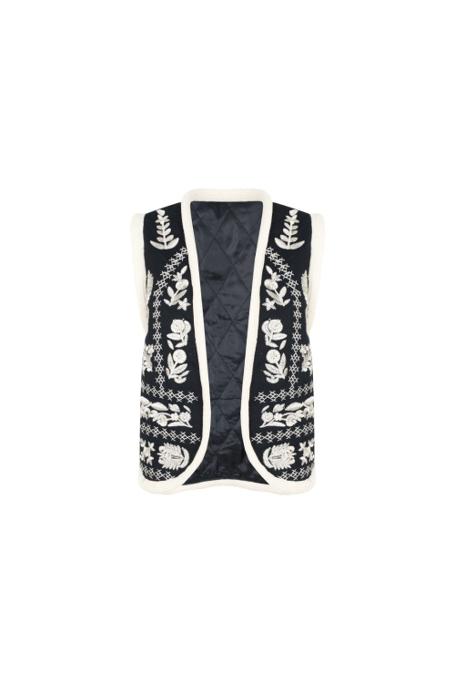 C&S THE LABEL - CHEY GILET - ZWART