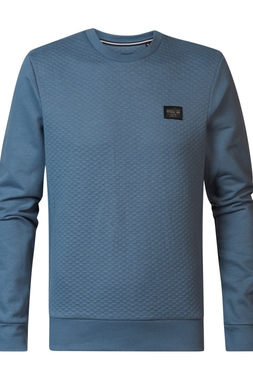 PETROL - M-3040-SWR316 - SWEATER - LICHTBLAUW